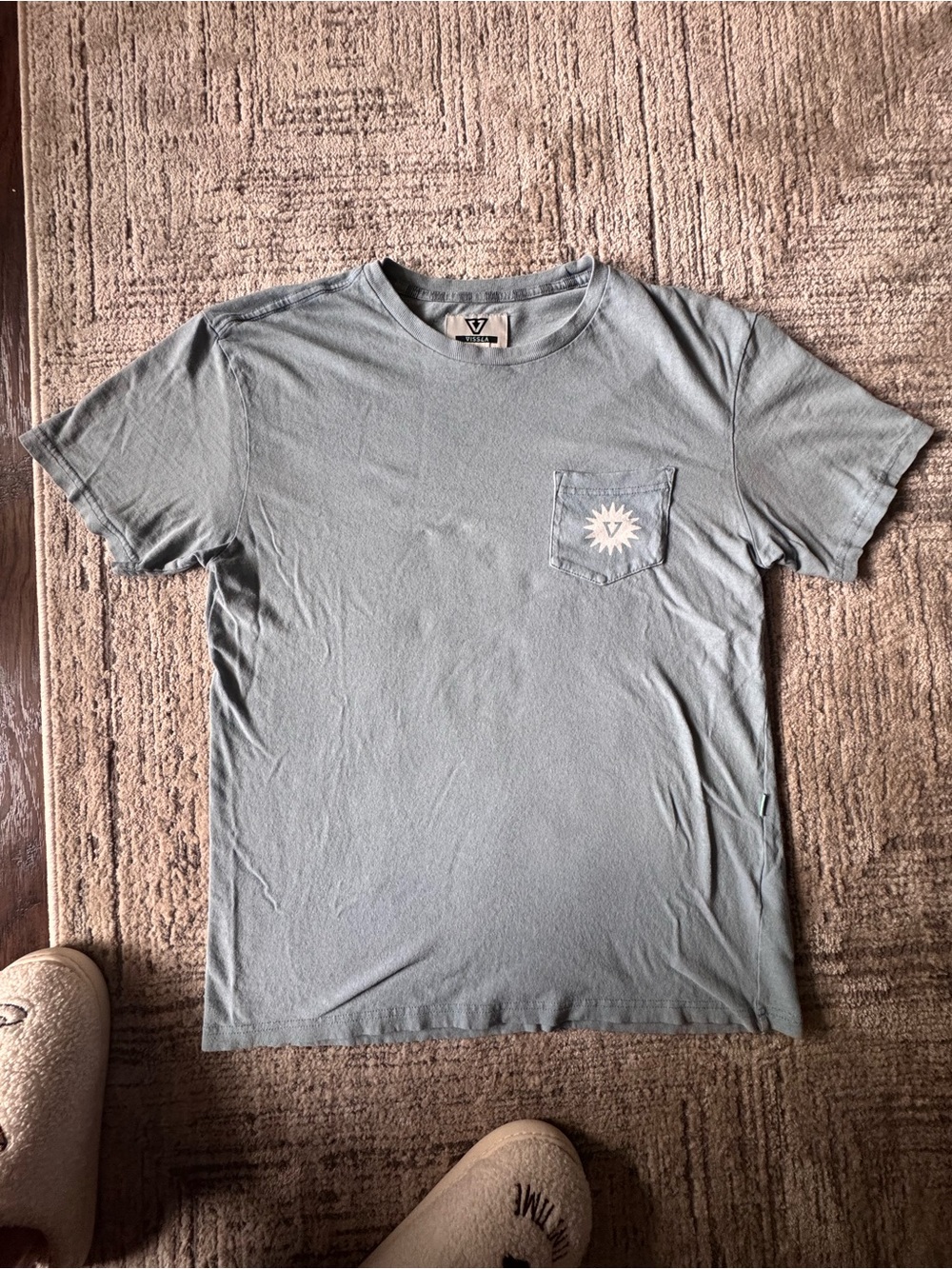 VISSLA Short Sleeve Pocket Tee - Dusty Blue